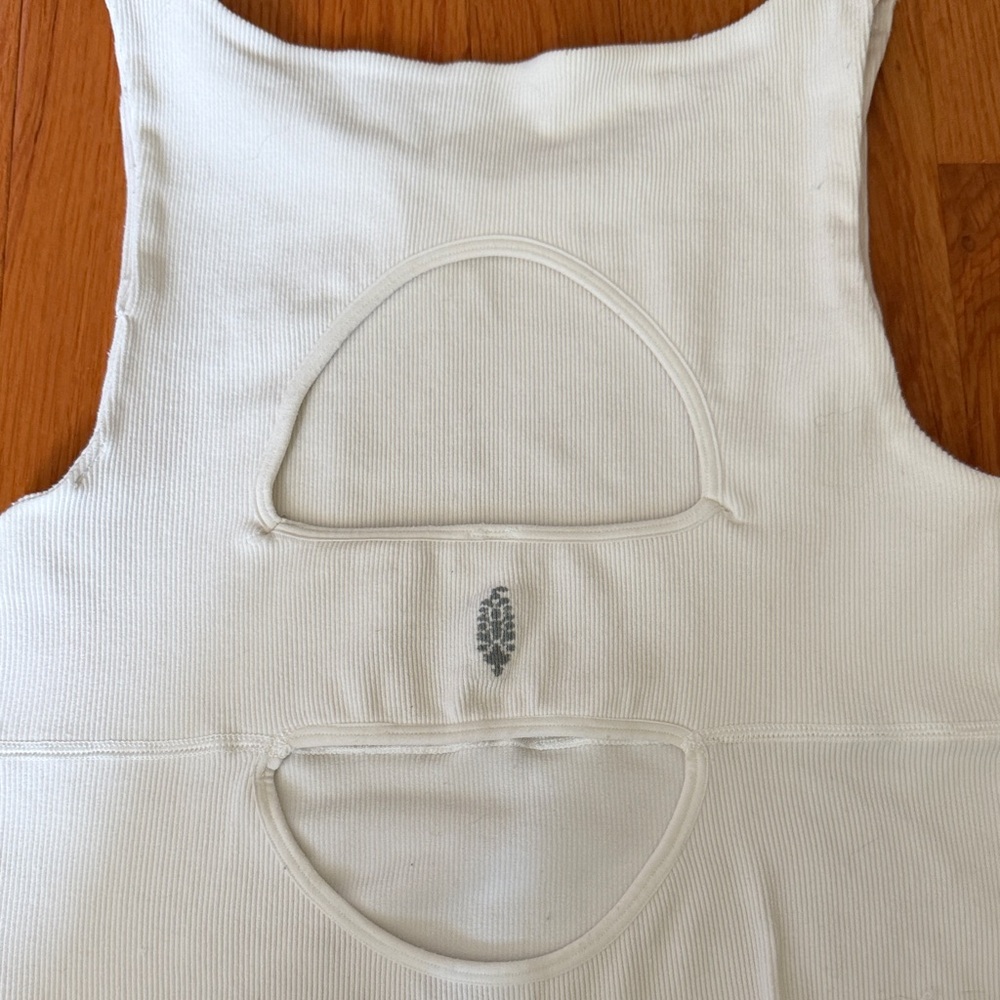 Free People Cream Ribbed Tank - Picture 4 of 4